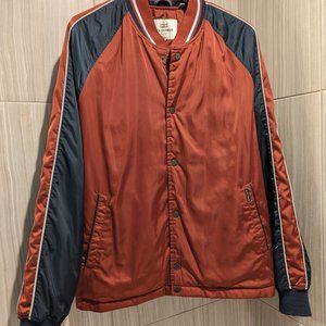 Ben Sherman Rust & Gunmetal Satin Flight Jacket
